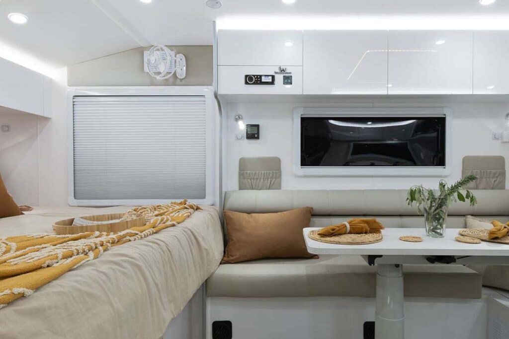 Inside Wonderland caravan customisation