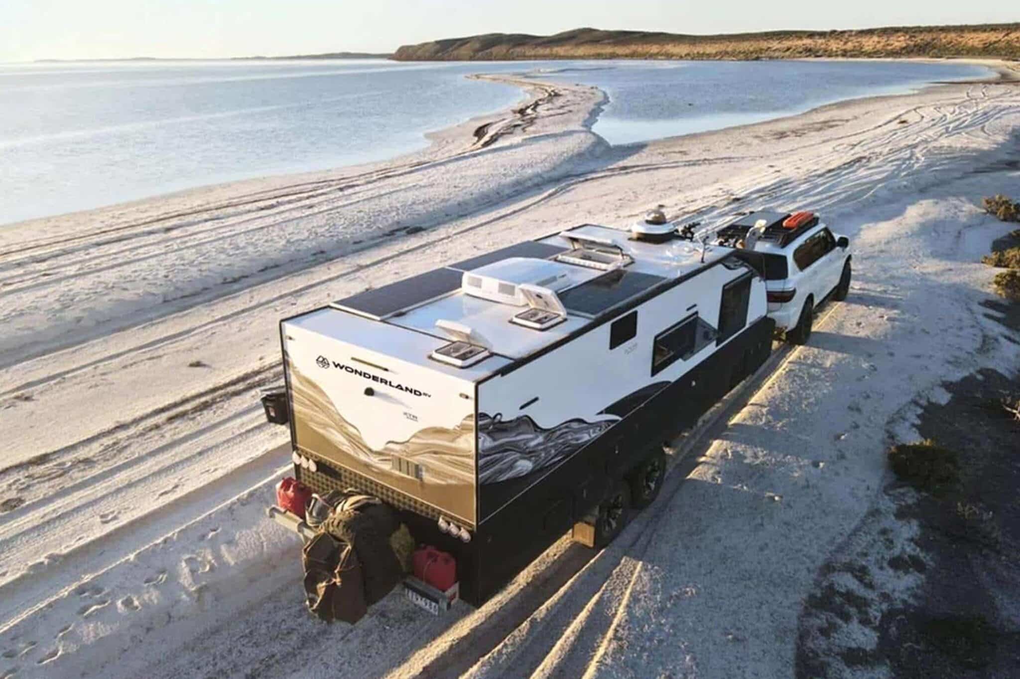 Wonderland RV Off-Road Caravan On Beach