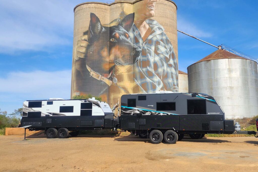 Wonderland Caravans exploring Australia’s painted grain silos