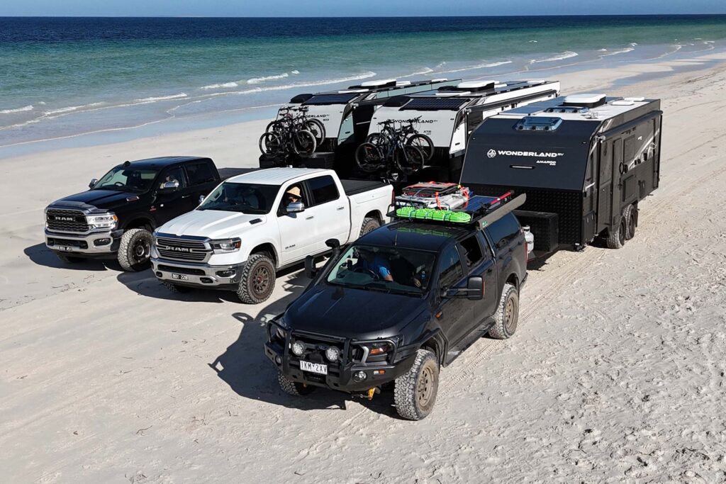 Caravans ready for an offroad family adventure