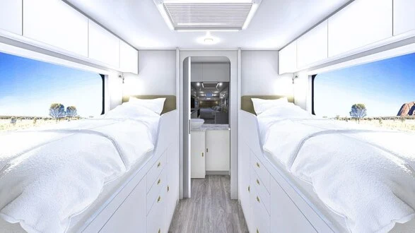 2 Bunks with extra storage and rear en-suite