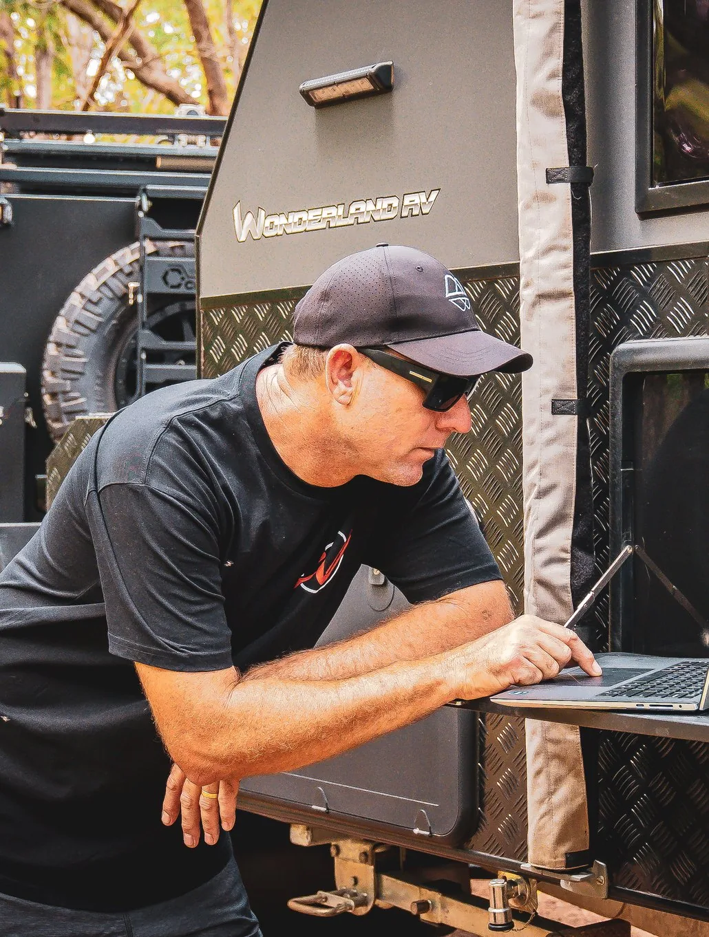 Cameron working from the Wheatland Wanderers&rsquo; XTR