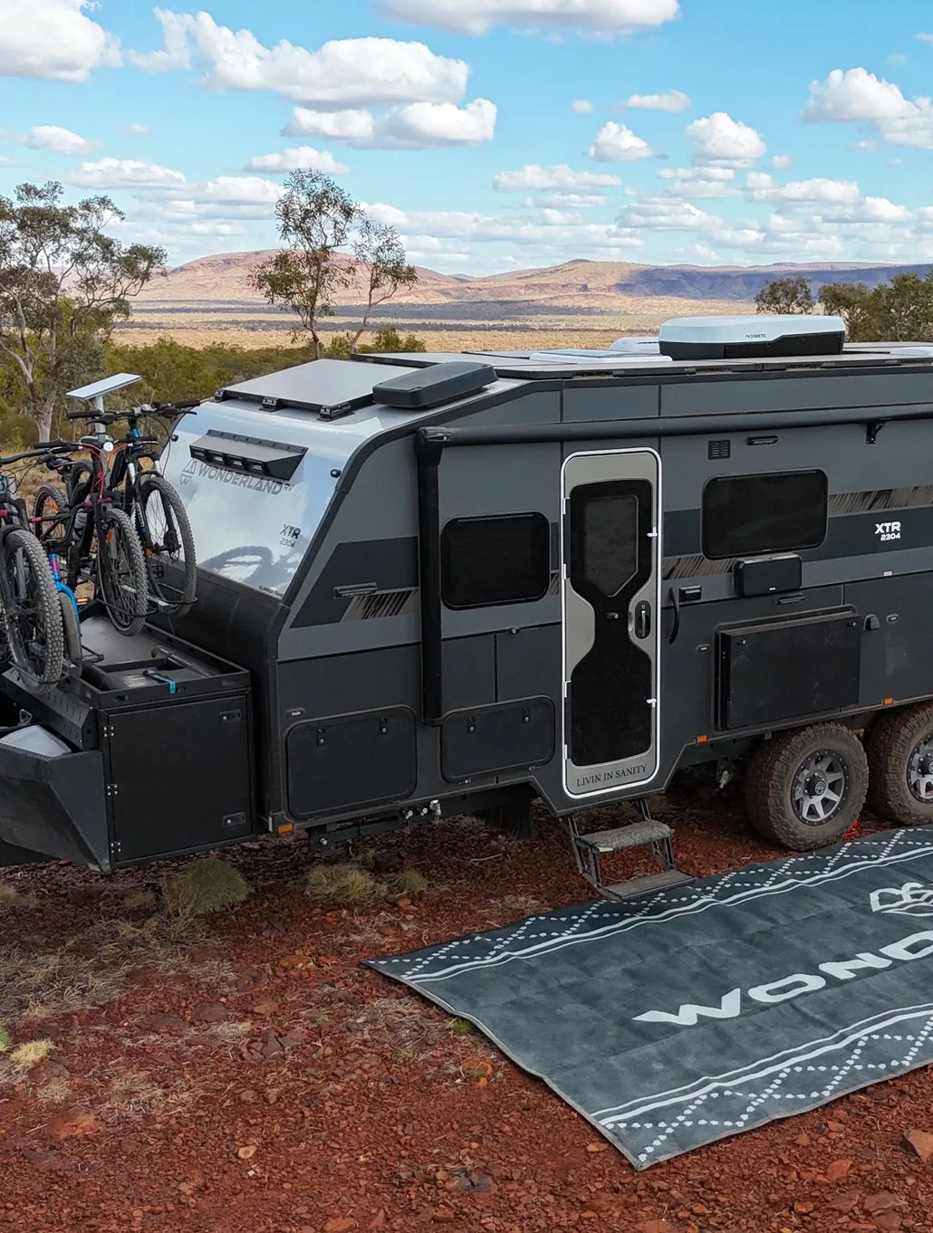 Livin In Sanity&rsquo;s Wonderland RV XTR set up in Karijini National Park