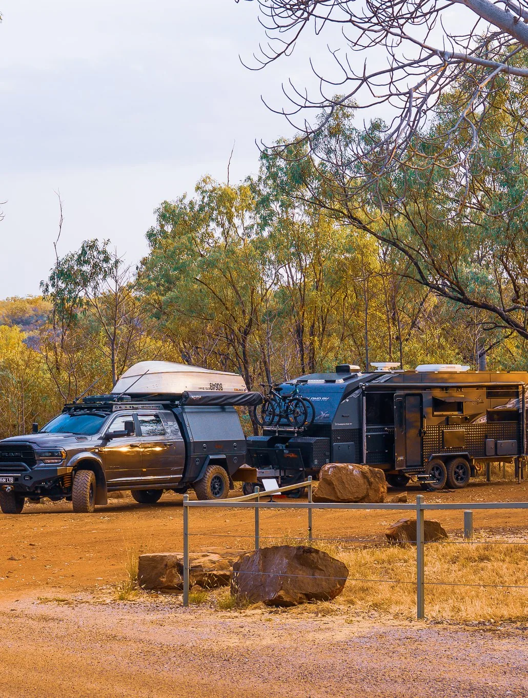 The Wheatland Wanderers camped among boab trees